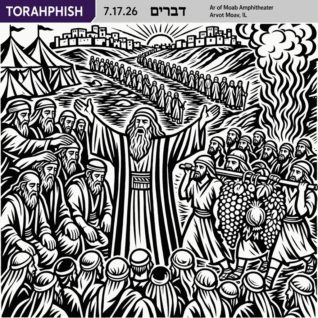 Devarim: black-ink woodcut cover